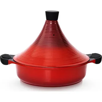 Hrnec Marocký hrnec Tajine na indukci litý hliník 28 cm červený - INTIGNIS (Marocký hrnec na vaření Tagine 28 cm na indukci červený - INTIGNIS)