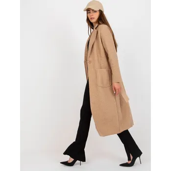 Dámský kabát Coat TW-EN-BI-5220.63-beige Och Bella růžová 3222387