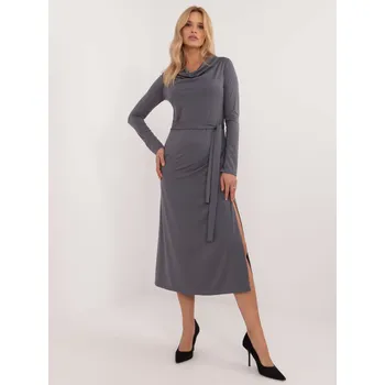 Dámské šaty Dress-LK-SK-509792.21P-dark gray LAKERTA šedá 3213537
