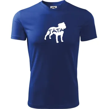 Stafordširský bullteriér táta obrys - Dětské triko sportovní (dresovina) - 134 cm/8 let ( Královská modrá )