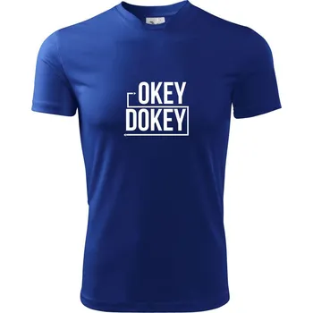 Okey Dokey - Dětské triko sportovní (dresovina) - 158 cm/12 let ( Královská modrá )