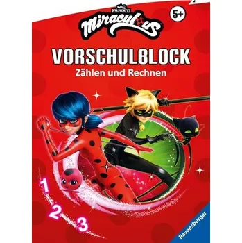 První čtění Miraculous Mein Vorschulblock Zählen und Rechnen - Konzentration, Erstes Rechnen, Rätseln für Kinder ab 5 Jahren - Spielerisches - Hahn, Stefanie