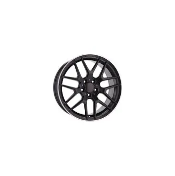 Alu kolo Racing Line A1257 MER 8x18 5x112 ET40.00 černá matná + leštěný límec