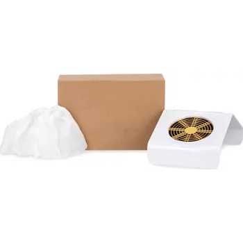 Bruska na nehty Profesionální odsávačka nehtového prachu 40W – BÍLÁ, 1 ventilátor (Odsávačka prachu 1 ventilátor, SM858-2A)