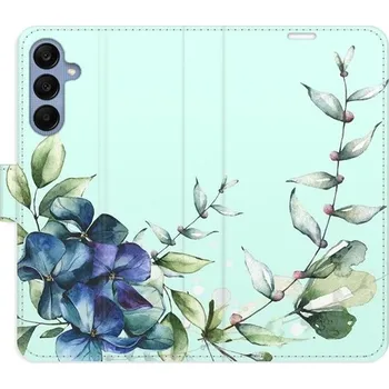 Pouzdro na mobilní telefon iSaprio Flip pouzdro Blue Flowers pro Samsung Galaxy A25 5G