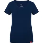 Dámské bavlněné triko CityZen Breda klasický střih s elastanem Barva: Tmavě modrá, Velikost: 42