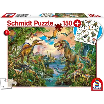 Puzzle Puzzle dinosauři 150 dílků + tetovačky SCHMIDT