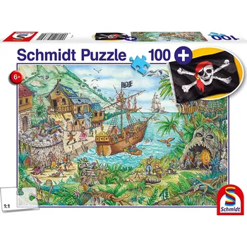 Puzzle schmidt puzzle v pirátské zátoce 100 dílků s dárkem