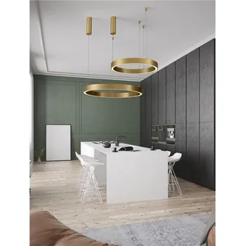 NOVALUCE Závěsné svítidlo STING LED hliník a akryl bronz Epistar SMD2835 50W 3000K Eaglerise TRIAC driver D80 H200 120st. IP20 stmívatelné - NOVA LUCE