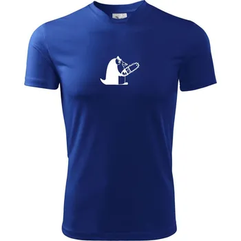 Chlapecké tričko Borec s pilou - Dětské triko sportovní (dresovina) - 122 cm/6 let ( Královská modrá )
