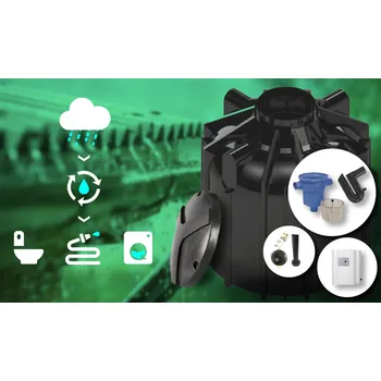 nádrž Plastová nádrž Globoline 8300 litrů s jednotkou Raimaster Eco 10 Na naše sestavy je možné čerpat Dotace z akce Dešťovka