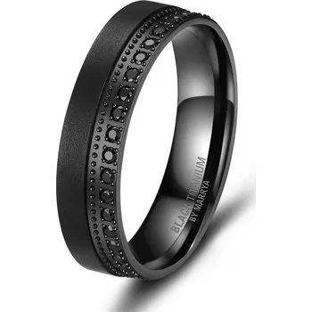 Prsten MARRYA® Dámský snubní prsten BLACK TITANIUM - velikost 59 - BT-10D-59