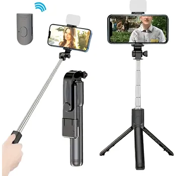 Platinium Teleskopická selfie tyč se stativem a bluetooth ovládáním R1S, černá