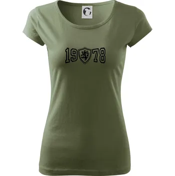 Dámské tričko Narozeninový motiv - znak - 1978 - Dámské triko Pure - 3XL ( Khaki )