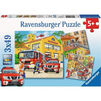 Puzzle Ravensburger 09401 Puzzle Hasiči 3x49 dílků