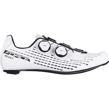 Pánské cyklistické tretry tretry FORCE ROAD REVOLT CARBON, bílé 45