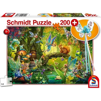 Puzzle Schmidt puzzle Víly v lese 200 dílků s dárkem vílí hůlky