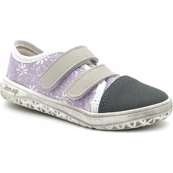 Dívčí tenisky Jonap barefoot textilní tenisky Airy fialový květ Velikost: 23