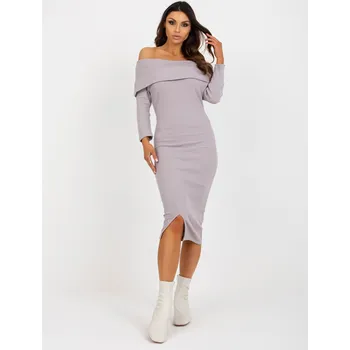 Dámské šaty Dress-EM-SK-HW-20-367.85-light purple Lily Rose šedá 3222458