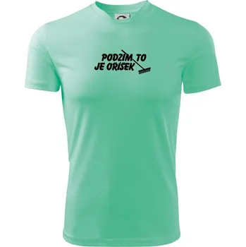 Podzim to je oříšek - Dětské triko sportovní (dresovina) - 158 cm/12 let ( Mátová )