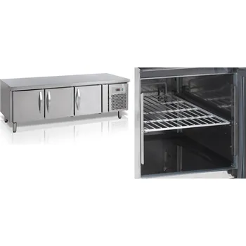 TEFCOLD Chladicí Stůl Nerez UC 5310 + AKCE | Podstavný, š. 180 cm, 3 Dveře, v. 67 cm, GN1/1, Servis ČR