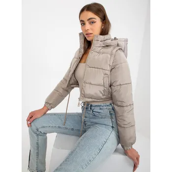Dámská casual bunda Jacket-NM-KR-D2-3869.13P-dark beige Honey Winter hnědá 3206571