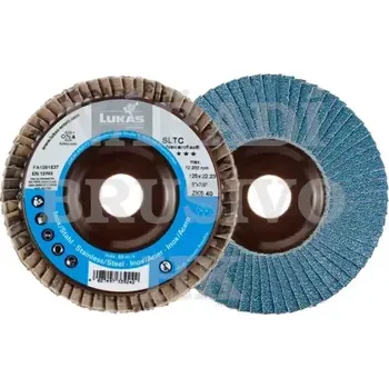 Brusný kotouč Lukas Lamelový brusný kotouč 125 x 22,23 P 80 SLTC NAWAROFLEX ZKS 4027497339181