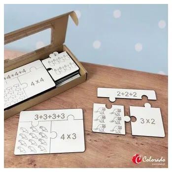 Přírodní věda Puzzle matematyczne mnożenia a dodawanie