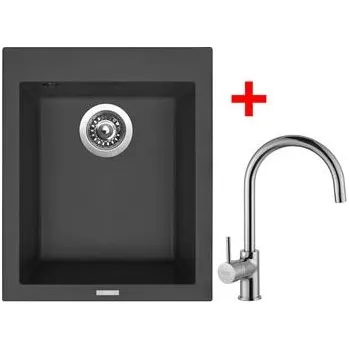 Granitový dřez Sinks CUBE 410 Pureblack + Vitalia
