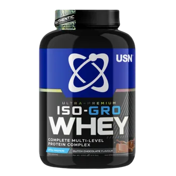 Protein USN Iso-Gro Whey 2kg - čokoláda