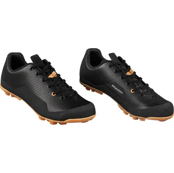 Pánské cyklistické tretry tretry FORCE PHANTOM GRAVEL, černo-hnědé 39