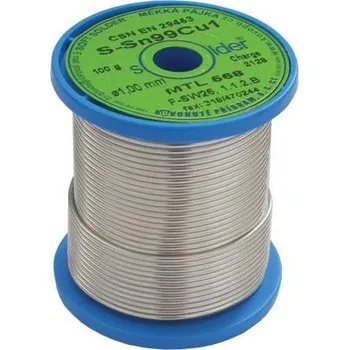 Páječka Cín 1.0mm pro pájení 0,10kg Sn99Cu1 F1 107566