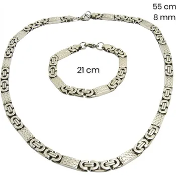 Souprava šperků Ocelový náhrdelník+náramek 23753300