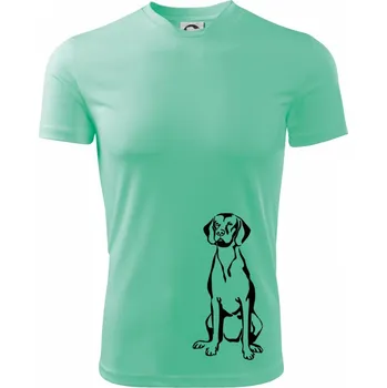 Chlapecké tričko Vizsla na výšku - Dětské triko sportovní (dresovina) - 146 cm/10 let ( Mátová )