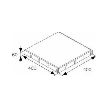 Dlažba BEST CHODNÍKOVÁ přírodní 40/40cm velkoplošná dlažba STANDARD tl. 60mm