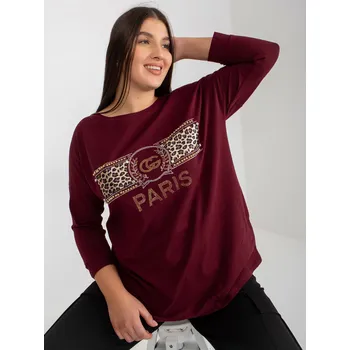 Dámská košile Blouse-VI-BZ-2901.49P-dark purple VITON tmavě červená 3210636