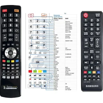 General SAMSUNG AA59-00741A, AA5900741A LCD TV - náhradní dálkový ovladač 919550