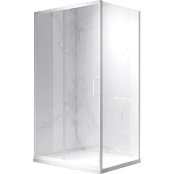 BPS-koupelny Obdélníkový sprchový kout HYD-OK103B 110x80 bílá/transparent - bez vaničky