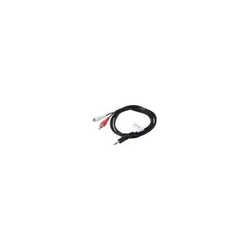 Audio kabel LANBERG Kabel Jack 3,5mm 3pin vidlice,RCA vidlice x2 1,5m černá PVC