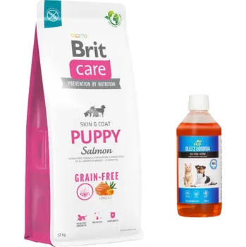 Krmivo pro psa BRIT CARE Dog Grain-free Puppy Salmon 12kg + LAB V 500ml 5% SLEVA!