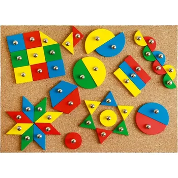 Dřevěná hračka Lena Zatloukací hra obrazce