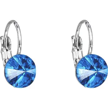 Náušnice Náušnice Rivoli 8mm klapka sapphire FABOS