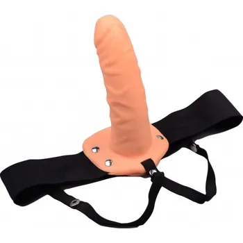 Připínací penis Dutý připínací strap-on Mitch (18,7 cm), tělový