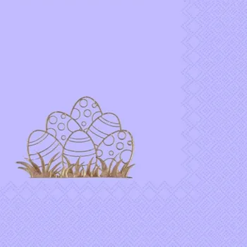 Papírový ubrousek Ubrousky velikonoční fialové, 33x33cm, 3-vrstvé