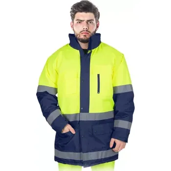 pracovní bunda Reis JYG reflexní zimní bunda žlutá/modrá