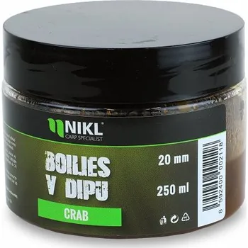 Boilies Nikl - Boilies v dipu Crab - 24 mm, 250g