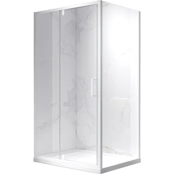 BPS-koupelny Obdélníkový sprchový kout HYD-OK07A 100x90 bílá/transparent - bez vaničky