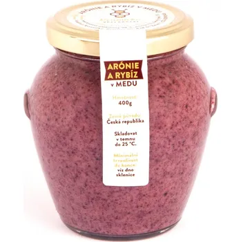 Včelařství Kvasnička Arónie a černý rybíz v medu 400 g