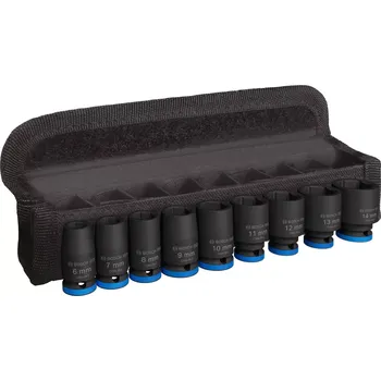 Gola sada 9-dílná sada nástrčných klíčů Bosch PRO Impact Socket Set - 1/4", 6-14mm, chrom-molybdenová ocel, fosfátování proti korozi (2608003034)
