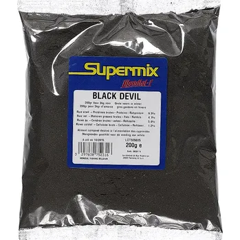 Návnadová surovina Mondial F Posilovač Black Devil Velká Plotice 200g